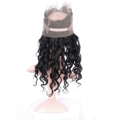7A 360 Lace Frontal Closure Loose Wave Human Brazilian Remy Virgin Hair