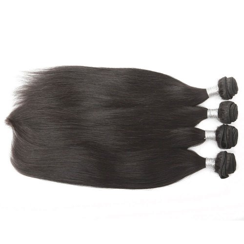 8A 4 Bundles Brazilian Straight Virgin Human Remy Hair Weave