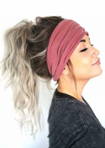 Slick it all back with a headband