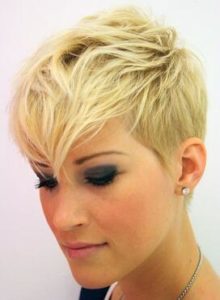 Short cut with shaved sides