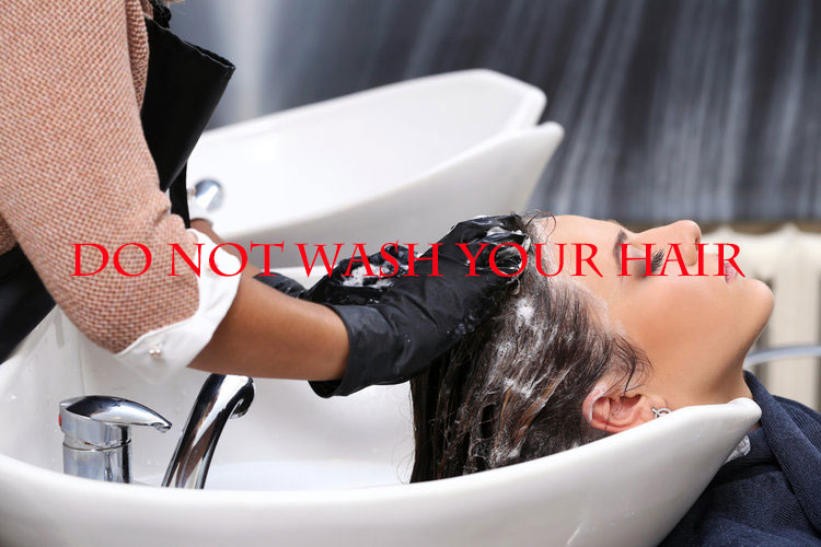 Never wash the hair