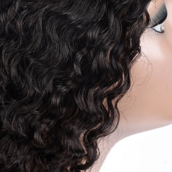 Short Human Hair Lace Front Bob Wigs Brazilian Deep Curly Fashion Style Remy Virgin Hair