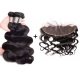8A 3 Bundles Brazilian Body Wave Virgin Human Remy Hair Weave With 13x4 Lace Frontal Closure