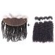 8A 4 Bundles Brazilian Deep Curly Virgin Human Remy Hair Weave With 13x4 Lace Frontal Closure