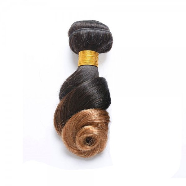 1 Bundle 1B/27 Ombre Brazilian Loose Wave Human Remy Hair Weave