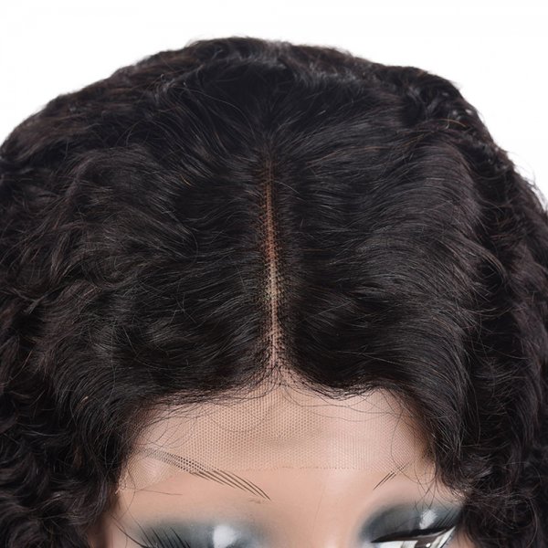 Short Human Hair Lace Front Bob Wigs Brazilian Deep Curly Fashion Style Remy Virgin Hair