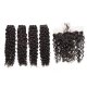 8A 4 Bundles Brazilian Natural Wave Virgin Human Remy Hair Weave With 13x4 Lace Frontal Closure