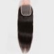 Straight 4x4 Transparent Lace Closure With Baby Hair Pre Plucked Brazilian Human Hair Remy Hair