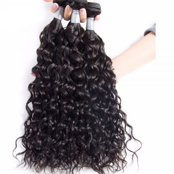 8A 4 Bundles Brazilian Deep Curly Virgin Human Remy Hair Weave With 13x4 Lace Frontal Closure