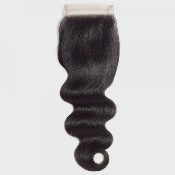 Body Wave 4x4 Transparent Lace Closure With Baby Hair Pre Plucked Brazilian Human Hair Remy Hair