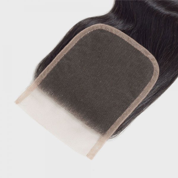 Body Wave 4x4 Transparent Lace Closure With Baby Hair Pre Plucked Brazilian Human Hair Remy Hair