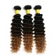 3 Bundles 1B/27 Ombre Brazilian Deep Wave Human Remy Hair Weave