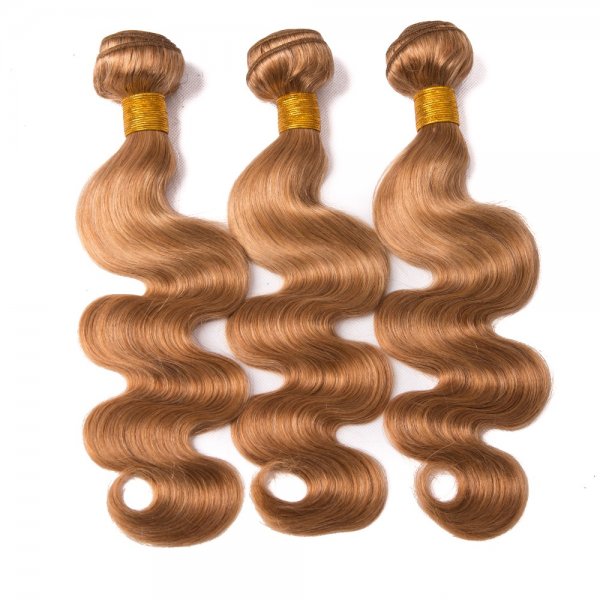 3 Bundles Dyed Brazilian Body Wave Hair Extensions #27 Color