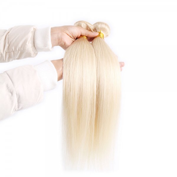 2 Bundles Dyed Straight Brazilian Hair Extensions #4 Chocolate Brown