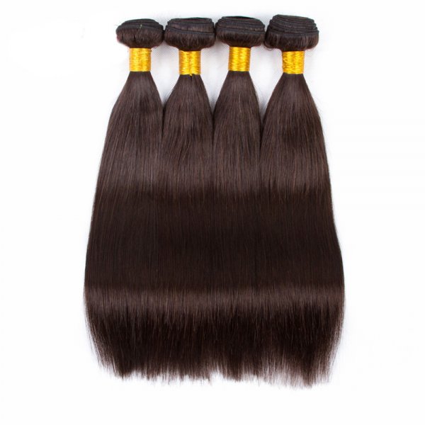 4 Bundles Dyed Brazilian Straight Hair Extensions #2 Color