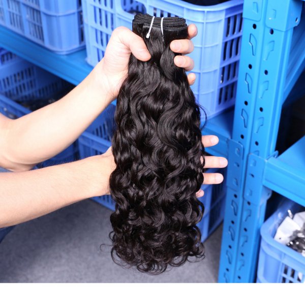 8A 3 Bundles Brazilian Natural Wave Virgin Human Remy Hair Weave With 13x4 Lace Frontal Closure