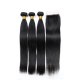 7A 3 Bundles Brazilian Straight Virgin Human Remy Hair Weave With 4x4 Lace Closure