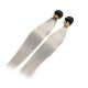 2 Bundles 1B/Grey Ombre Brazilian Straight Human Remy Hair Weave