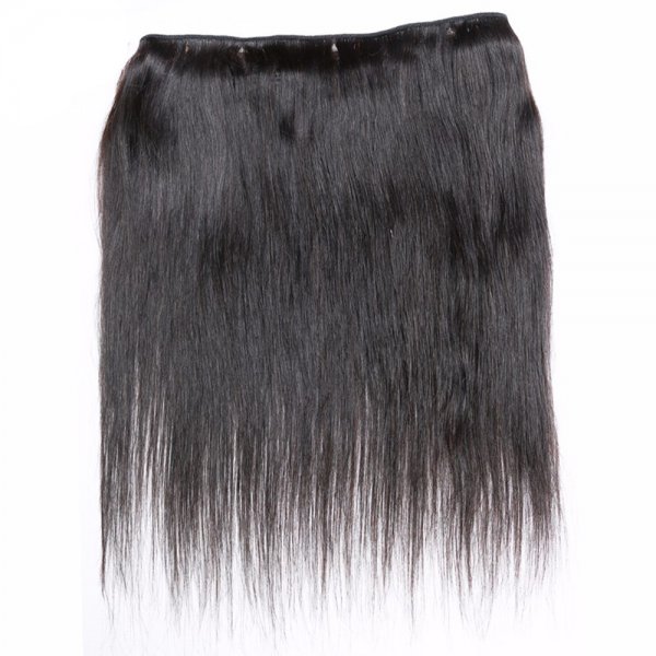 8A 3 Bundles Brazilian Straight Virgin Human Remy Hair Weave With 4x4 Lace Closure