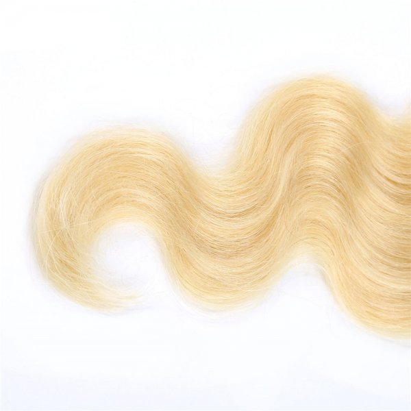 2 Bundles Dyed Hair #613 Blonde Body Wave Brazilian Hair Extensions Human Hair
