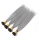 4 Bundles 1B/Grey Ombre Brazilian Straight Human Remy Hair Weave