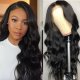 200% Density Human Hair Lace Front Wigs Body Wave Glueless Pre Plucked 265-385g 13x4 Lace Wigs