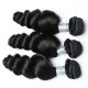8A 3 Bundles Brazilian Loose Wave Virgin Human Remy Hair Weave