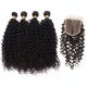 7A 4 Bundles Brazilian Kinky Curly Virgin Human Remy Hair Weave With 4x4 Lace Closure