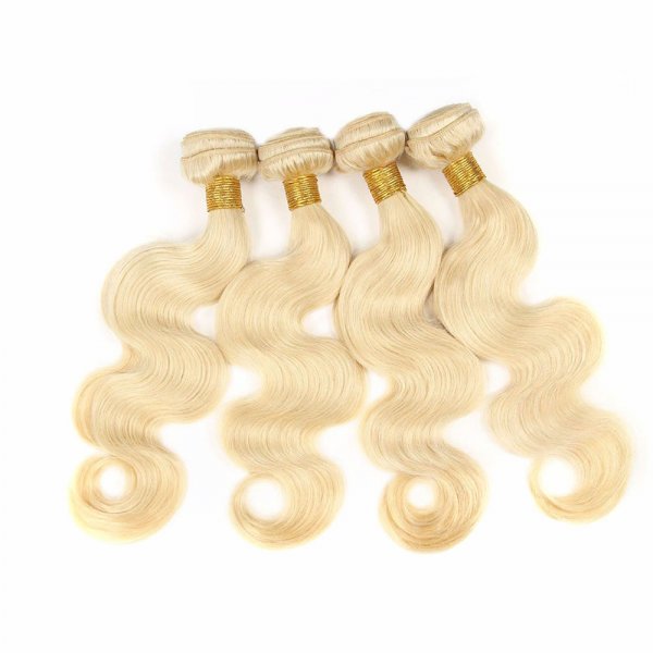 4 Bundles Dyed Hair #613 Blonde Honey Brazilian Human hair Body Wave
