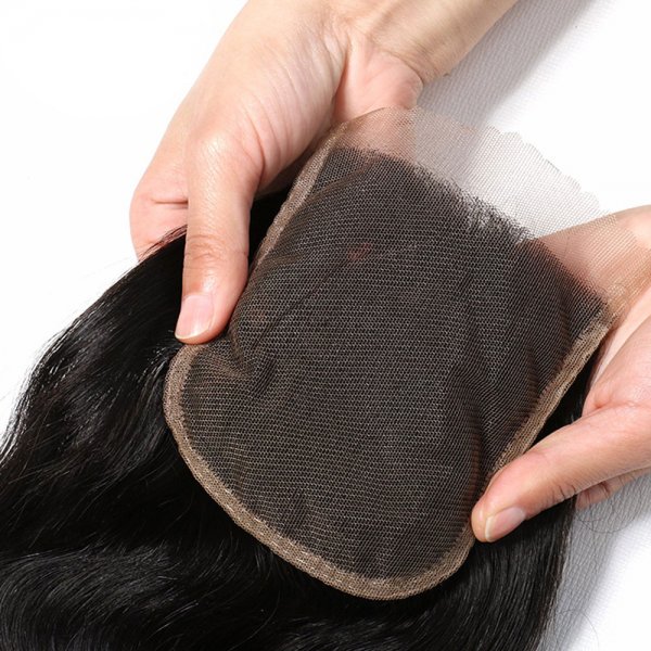3 Bundles 1B/4/27 Ombre Brazilian Straight Human Remy Hair Weave With 4x4 Lace Closure