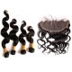 7A 4 Bundles Brazilian Body Wave Virgin Human Remy Hair Weave With 13x4 Lace Frontal Closure