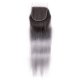 Ombre 1B/Grey 4x4 Lace Closure Straight Human Brazilian Remy Hair