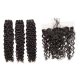 8A 3 Bundles Brazilian Natural Wave Virgin Human Remy Hair Weave With 13x4 Lace Frontal Closure