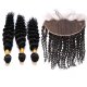7A 3 Bundles Brazilian Deep Wave Virgin Human Remy Hair Weave With 13x4 Lace Frontal Closure