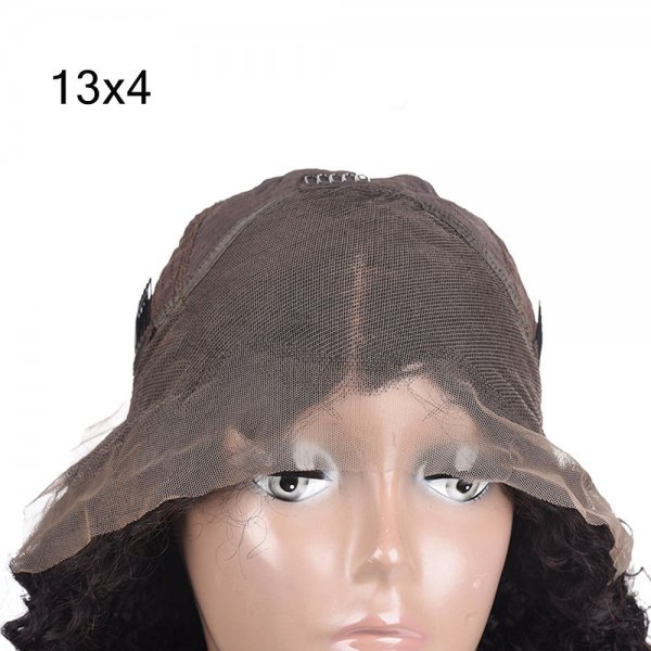 Short Human Hair Lace Front Bob Wigs Brazilian Deep Curly Fashion Style Remy Virgin Hair