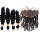 7A 4 Bundles Brazilian Deep Wave Virgin Human Remy Hair Weave With 13x4 Lace Frontal Closure