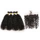 7A 4 Bundles Brazilian Natural Wave Virgin Human Remy Hair Weave With 13x4 Lace Frontal Closure