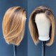 Top Selling Straight #4/27 Ombre Short Bob Wigs Human Hair 13x4 Lace Front Brazilian Remy Wig